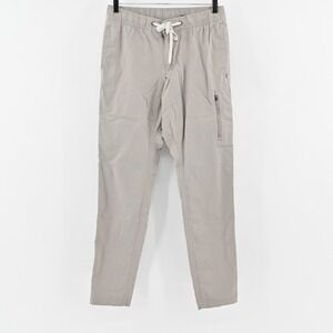 Vuori Climber Sesame Ripstop Pants Mens Size S Drawstring Zip Pocket Slim Fit